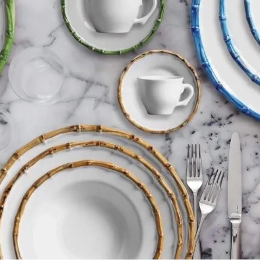 Jogo de Pratos Fundos  Bambu Scalla - 6  Pecas