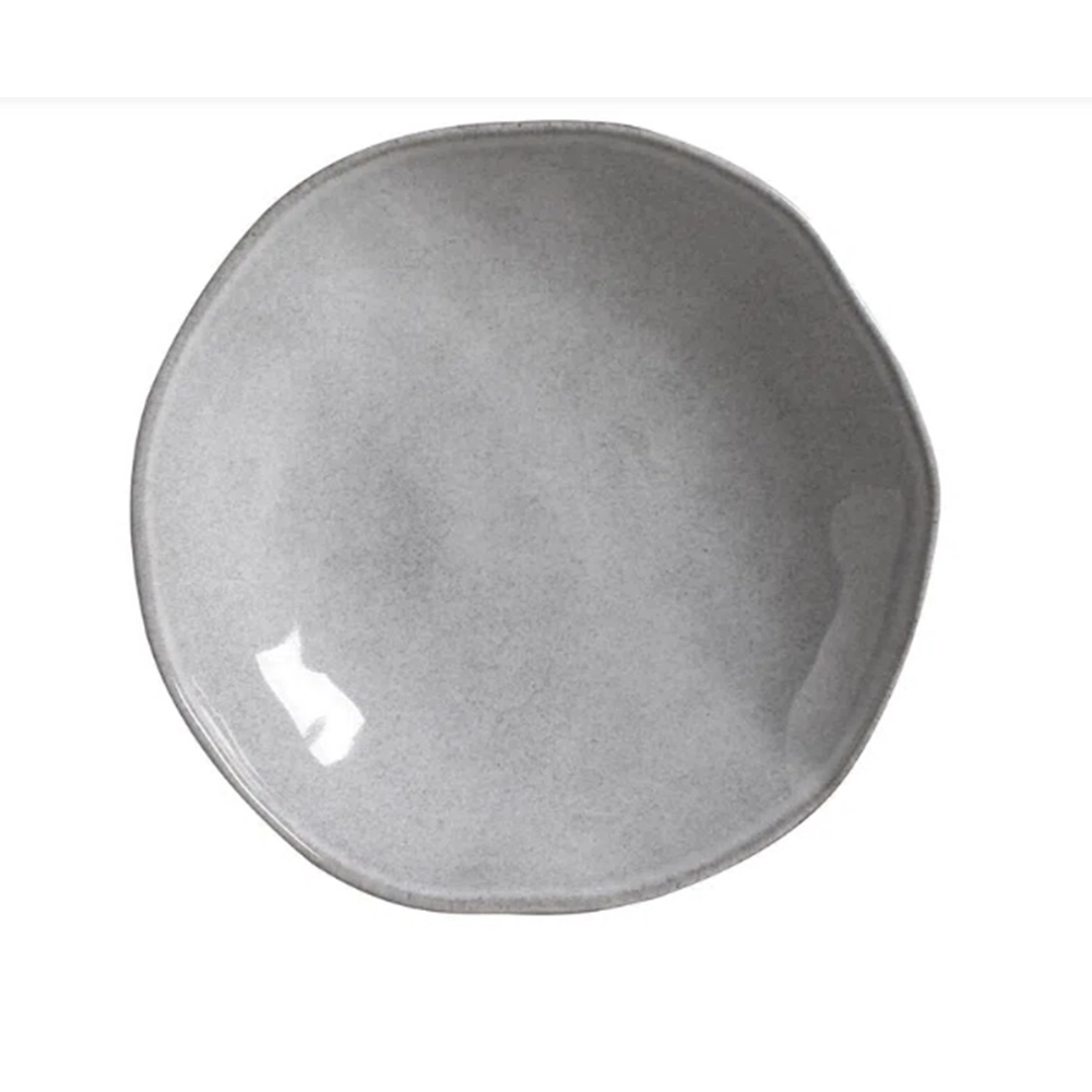 Jogo de Pratos Fundos Porto Brasil Orgânico Concreto 22,5 Cm - 6 Peças