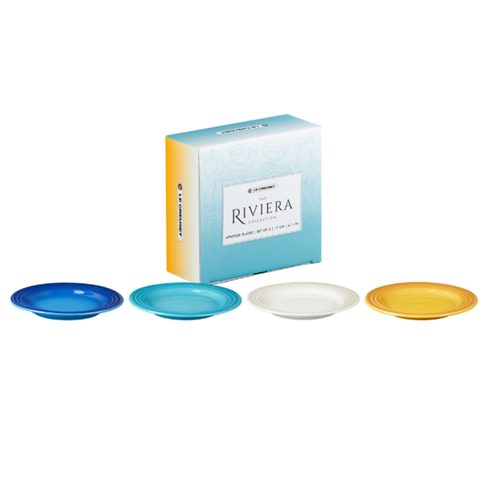 Jogo de Pratos Para Aperitivo Le Creuset Riviera 17 Cm - 4 Peças