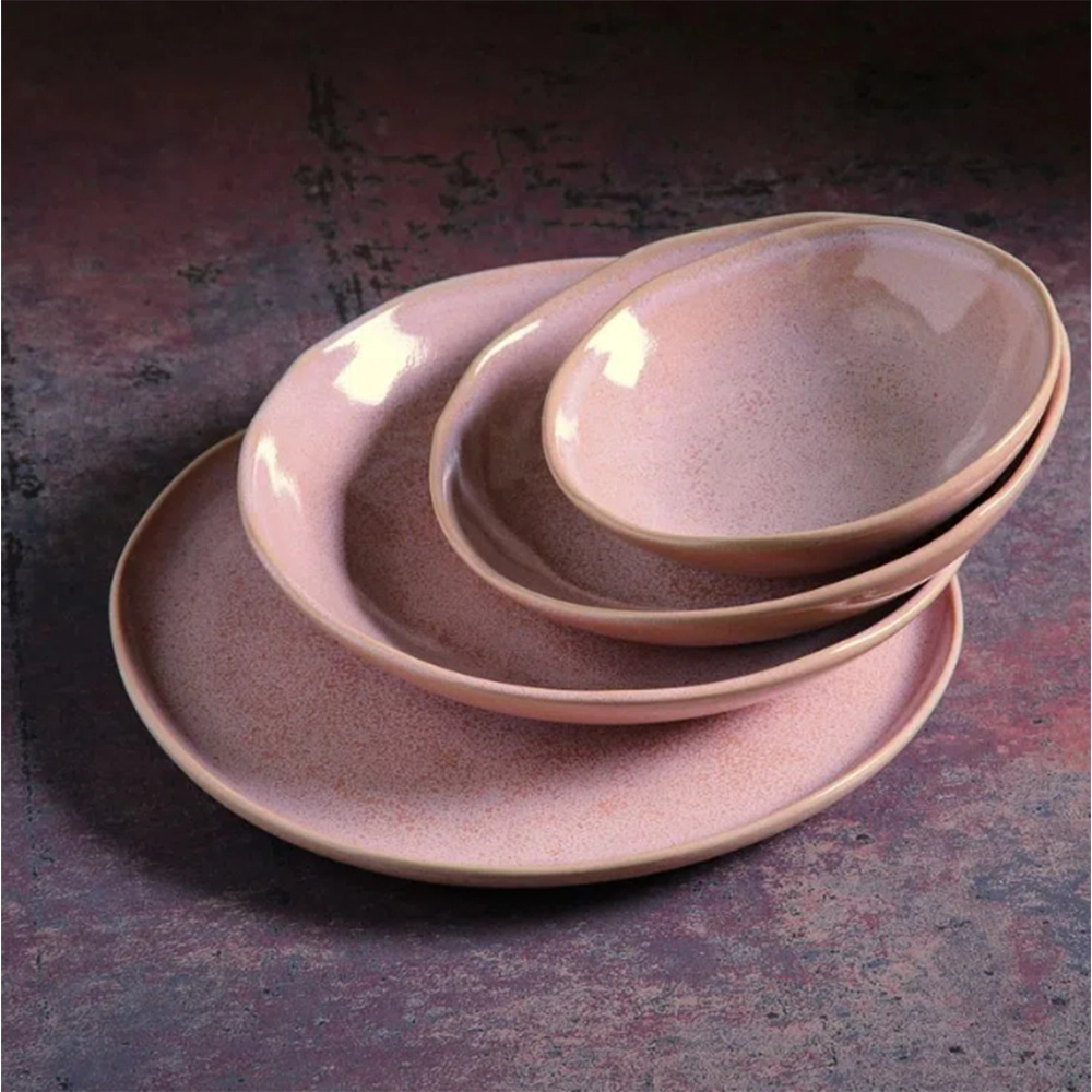 Jogo de Pratos Rasos Porto Brasil Bio Litchi 27,5 Cm - 6 Peças