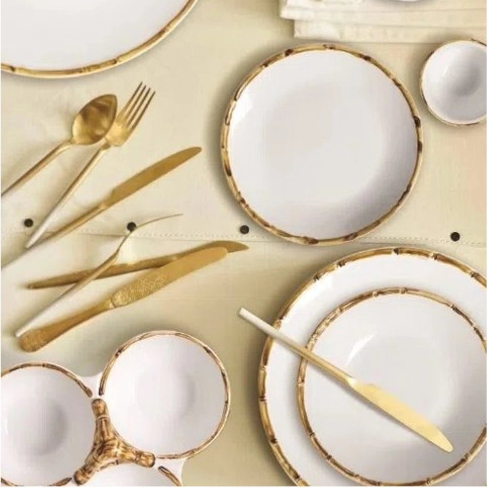 Jogo de Pratos Rasos Scalla Bambu - 6 Pecas Jogo de Pratos Rasos Scalla Bambu - 6 Pecas