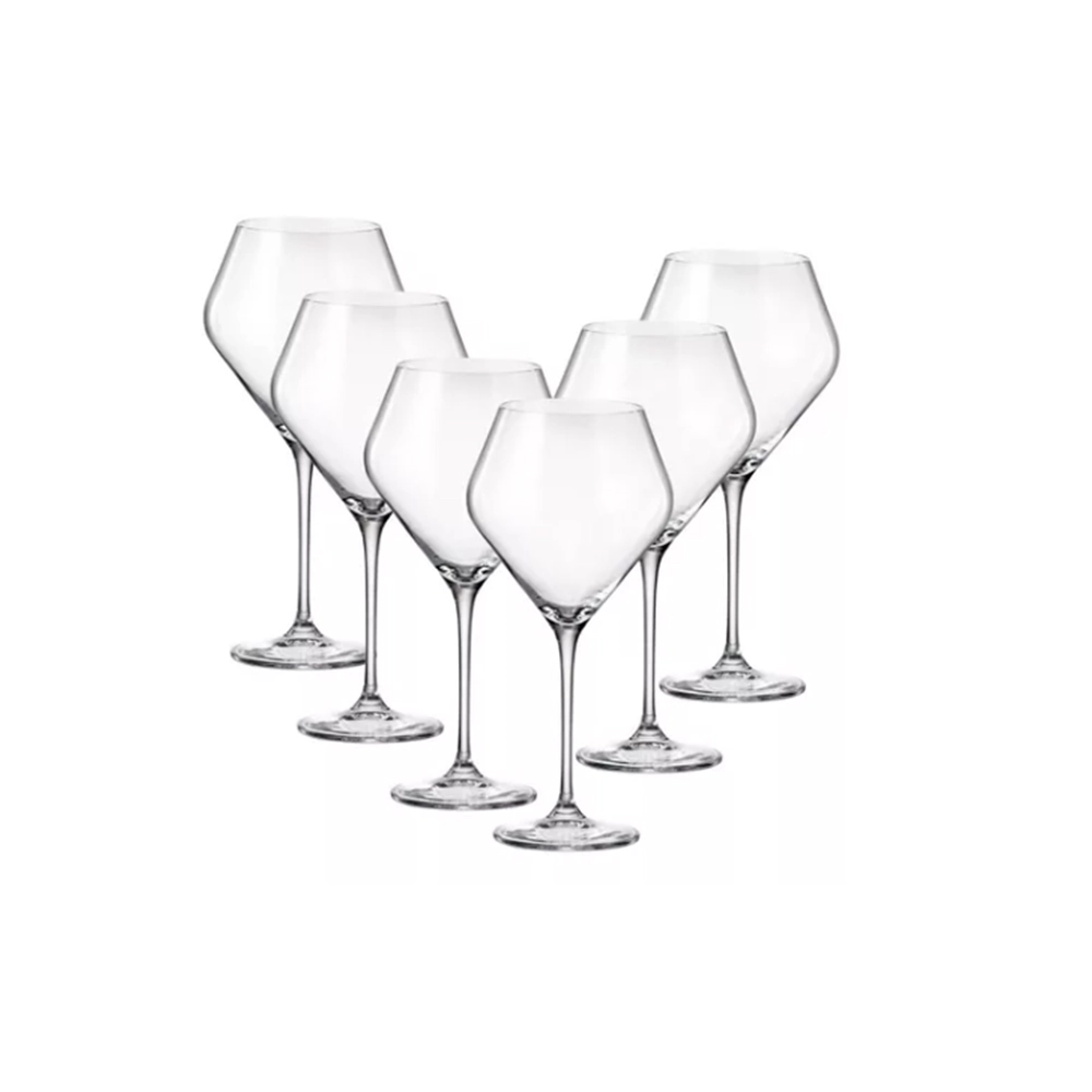 Jogo de Taças Para Vinho Bordeaux Bohemia Loxia 670 Ml - 6 Peças Jogo de Taças Para Vinho Bordeaux Bohemia Loxia 670 Ml - 6 Peças