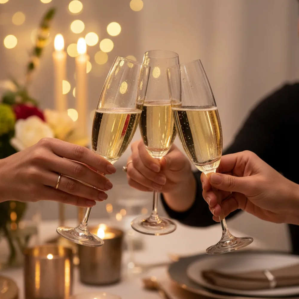 Jogo de Tacas Para Champanhe Bohemia Gastro 220 Ml 6 Pecas