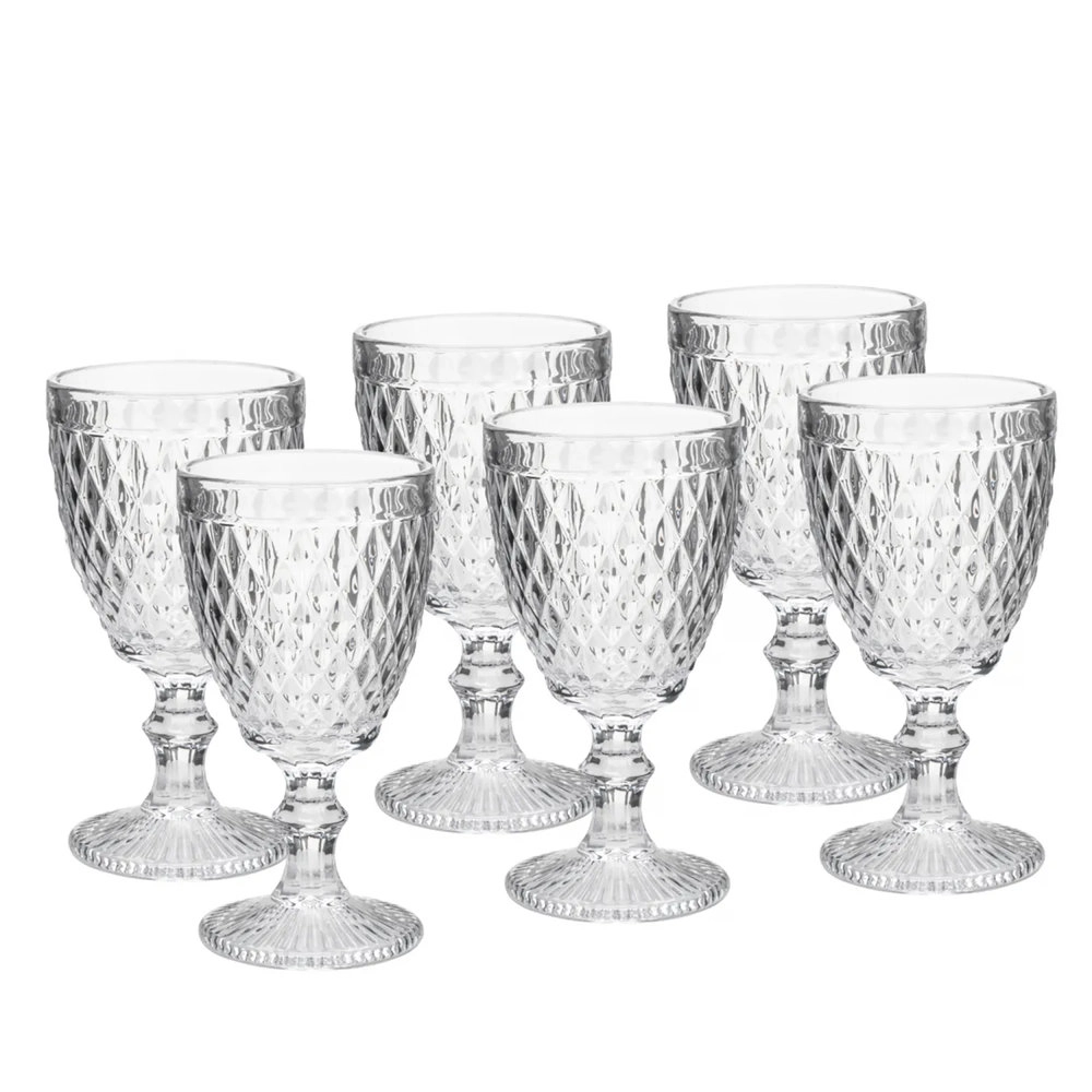 Jogo de Tacas Para Vinho Lyor Bico de Abacaxi Transparente 210 Ml - 6 Pecas Jogo de Tacas Para Vinho Lyor Bico de Abacaxi Transparente 210 Ml - 6 Pecas