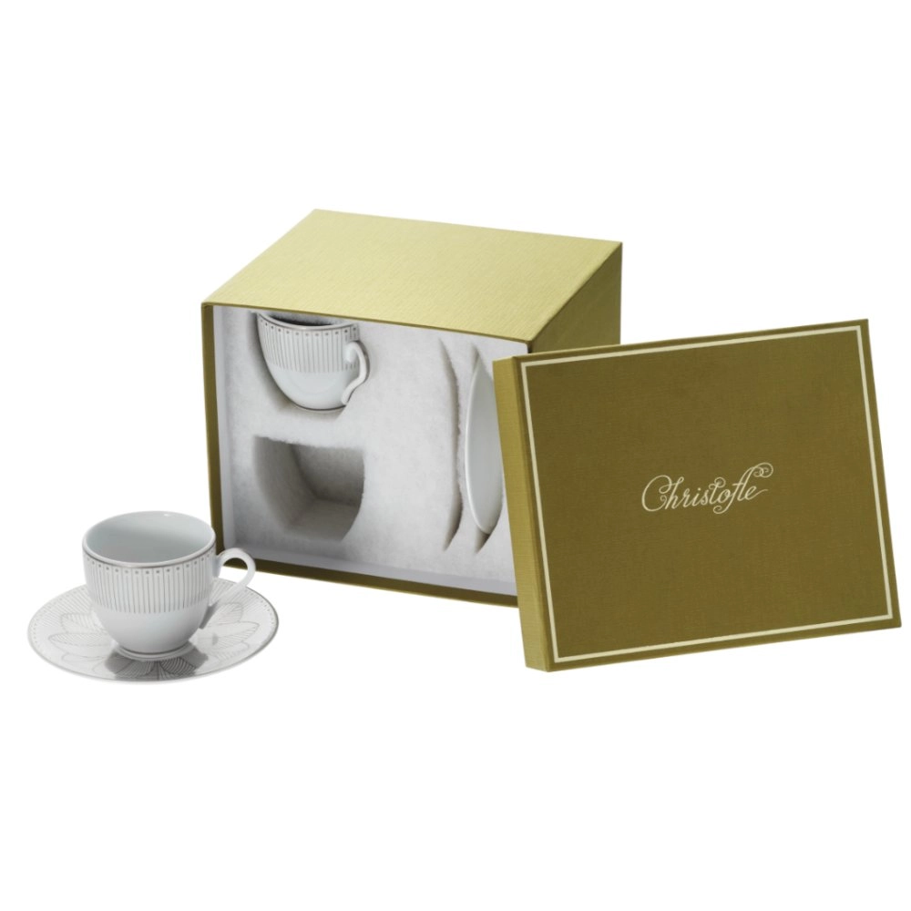 Jogo de Xícaras Para Café Com Pires Malmaison Impériale 100 Ml  2 Peças