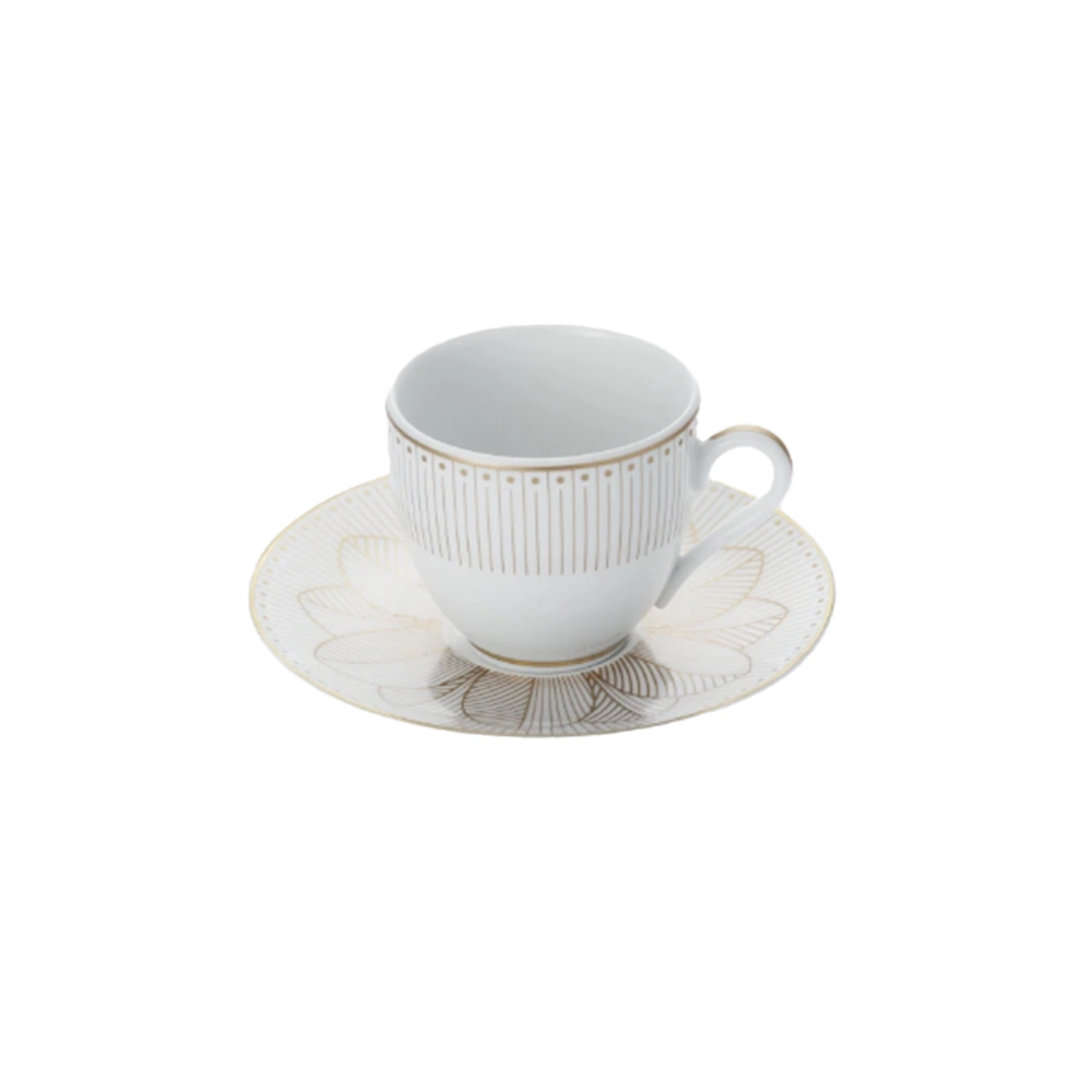 Jogo de Xicaras Para Cafe Com Pires Malmaison Imperiale 100 Ml 2 Pecas