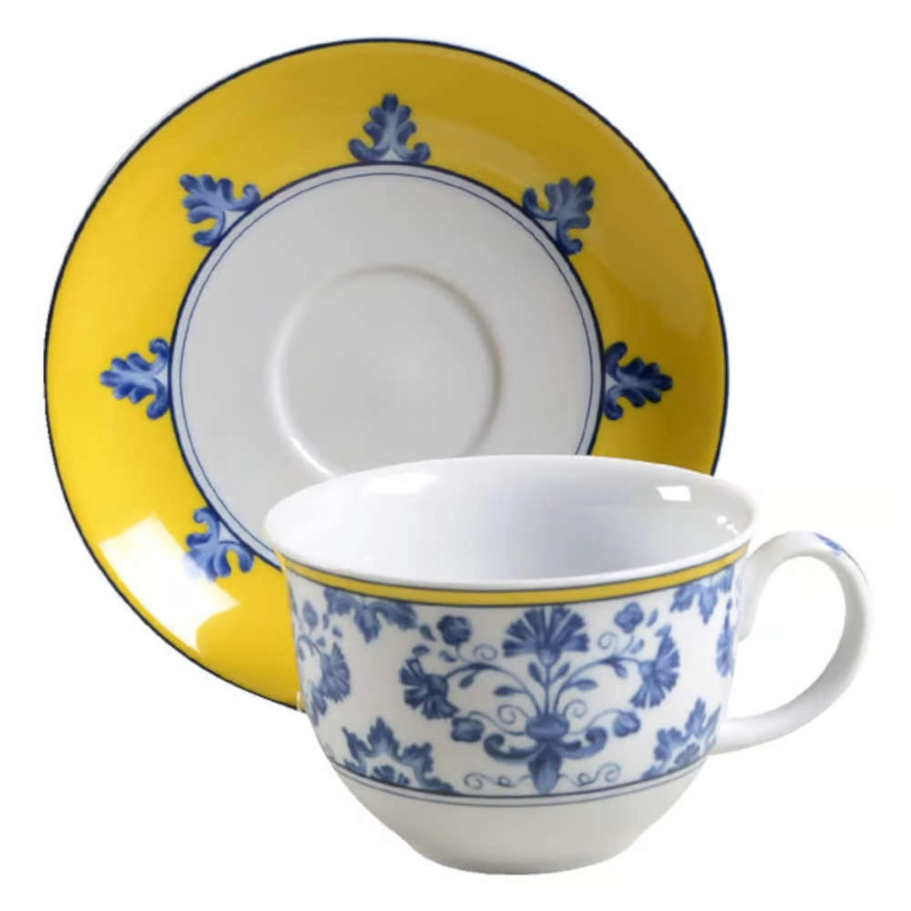 Jogo de Xícaras Para Chá Com Pires Vista Alegre Castelo Branco 278 Ml - 4 Peças Jogo de Xícaras Para Chá Com Pires Vista Alegre Castelo Branco 278 Ml - 4 Peças