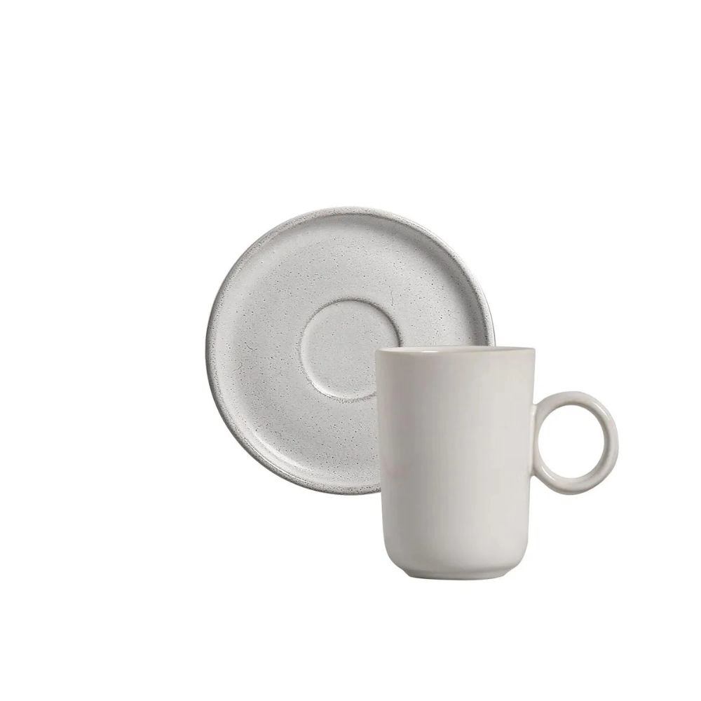 Jogo de Xicaras de Cafe Porto Brasil Basic Snow - 6 Pecas