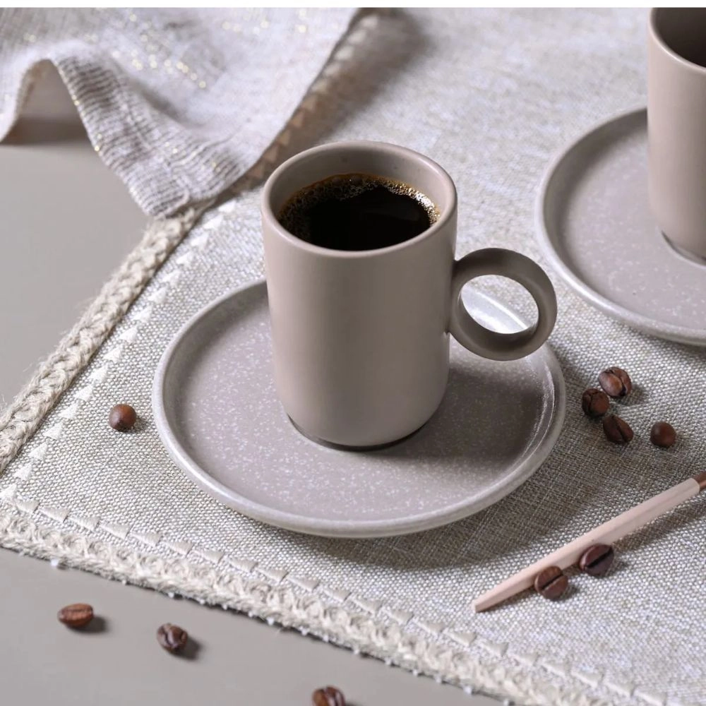 Jogo de Xicaras de Cafe Porto Brasil Sandy - 6 Pecas