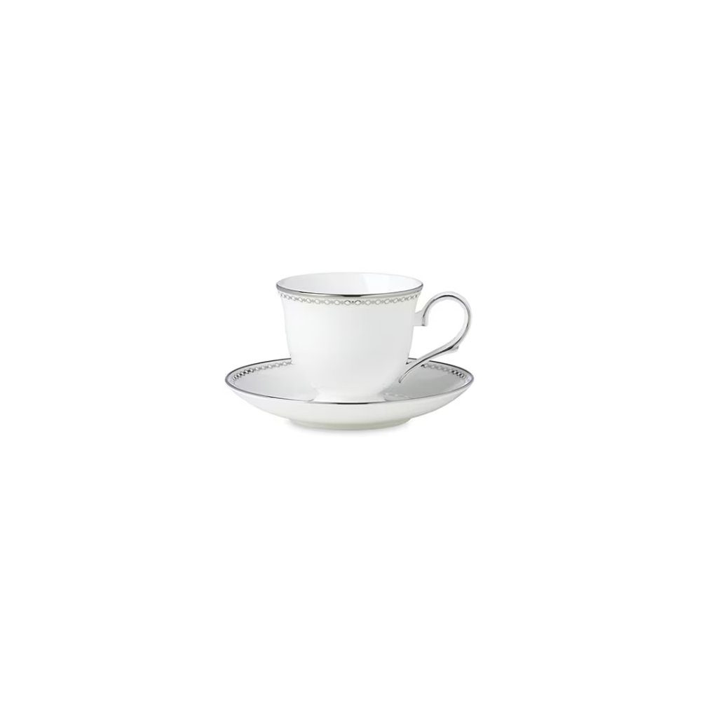 Jogo de Xicaras Para Cafe Com Pires Lenox Empire Pearl Platinum 89 Ml - 6 Pecas Jogo de Xicaras Para Cafe Com Pires Lenox Empire Pearl Platinum 89 Ml - 6 Pecas
