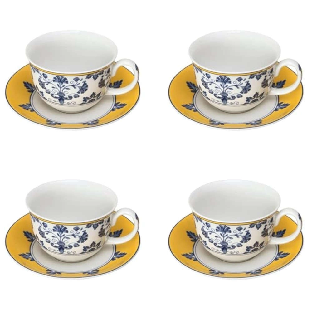 Jogo de Xicaras Para Cafe Com Pires Vista Alegre Castelo Branco 113 Ml