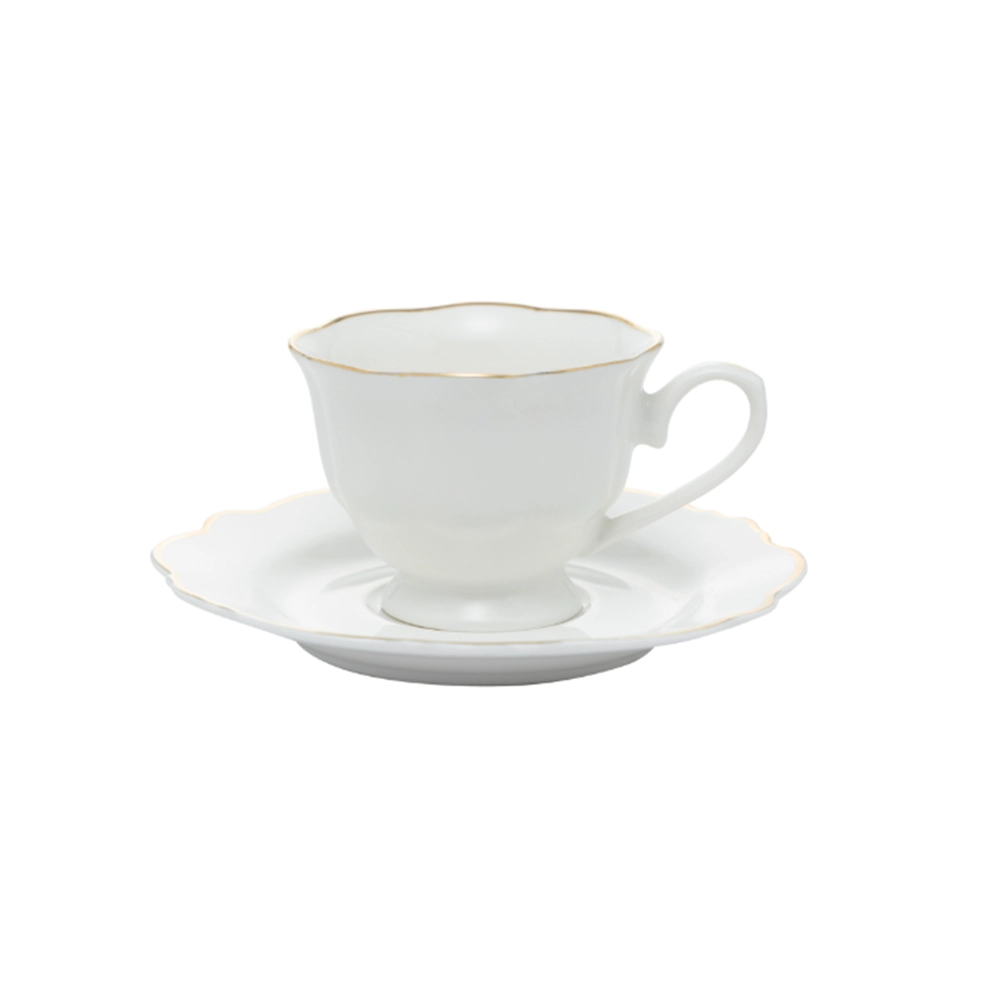 Jogo de Xicaras Para Cafe Com Pires Wolff Maldivas Com Fio Prata 80 Ml - 6 Pecas Jogo de Xicaras Para Cafe Com Pires Wolff Maldivas Com Fio Prata 80 Ml - 6 Pecas