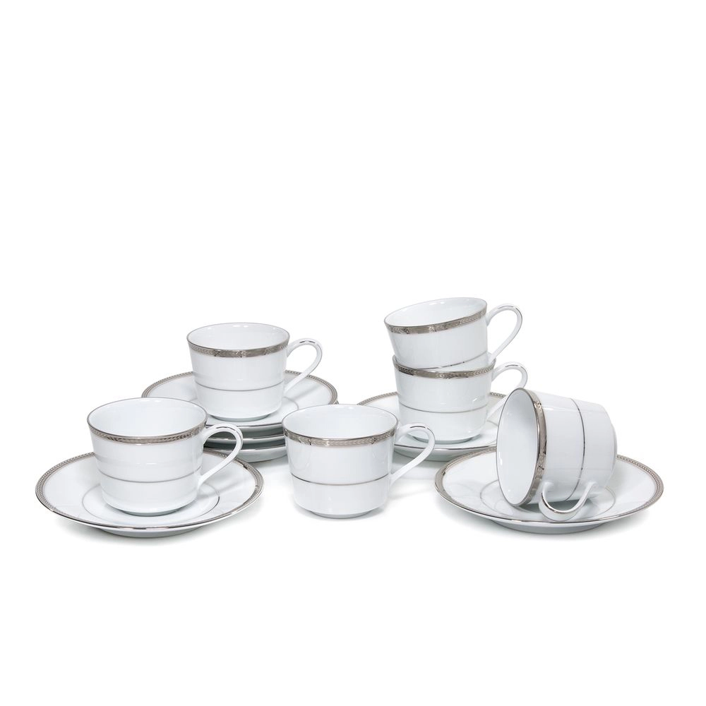 Jogo de Xicaras Para Cafe Noritake Toorak Platinum Jogo de Xicaras Para Cafe Noritake Toorak Platinum