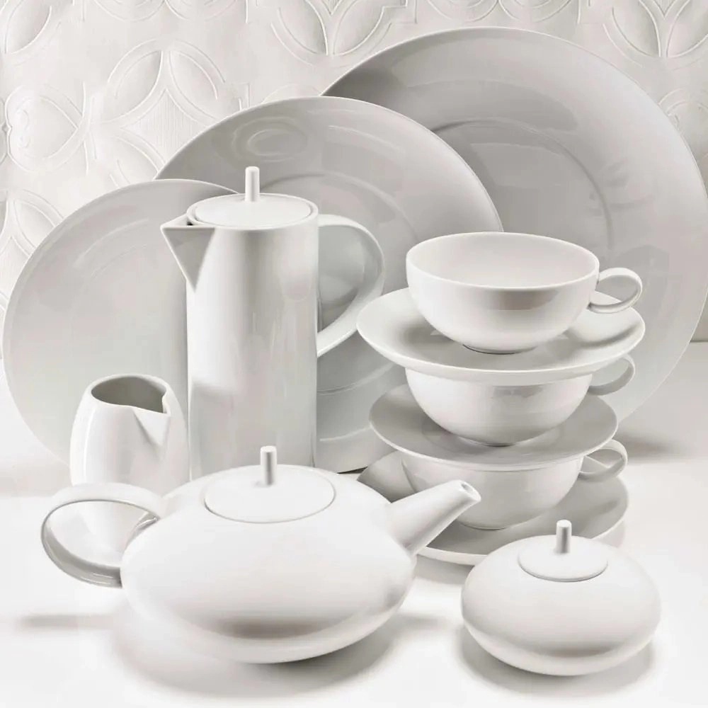 Jogo de Xicaras Para Cha Com Pires Vista Alegre Domo White 251 Ml 4 Pecas