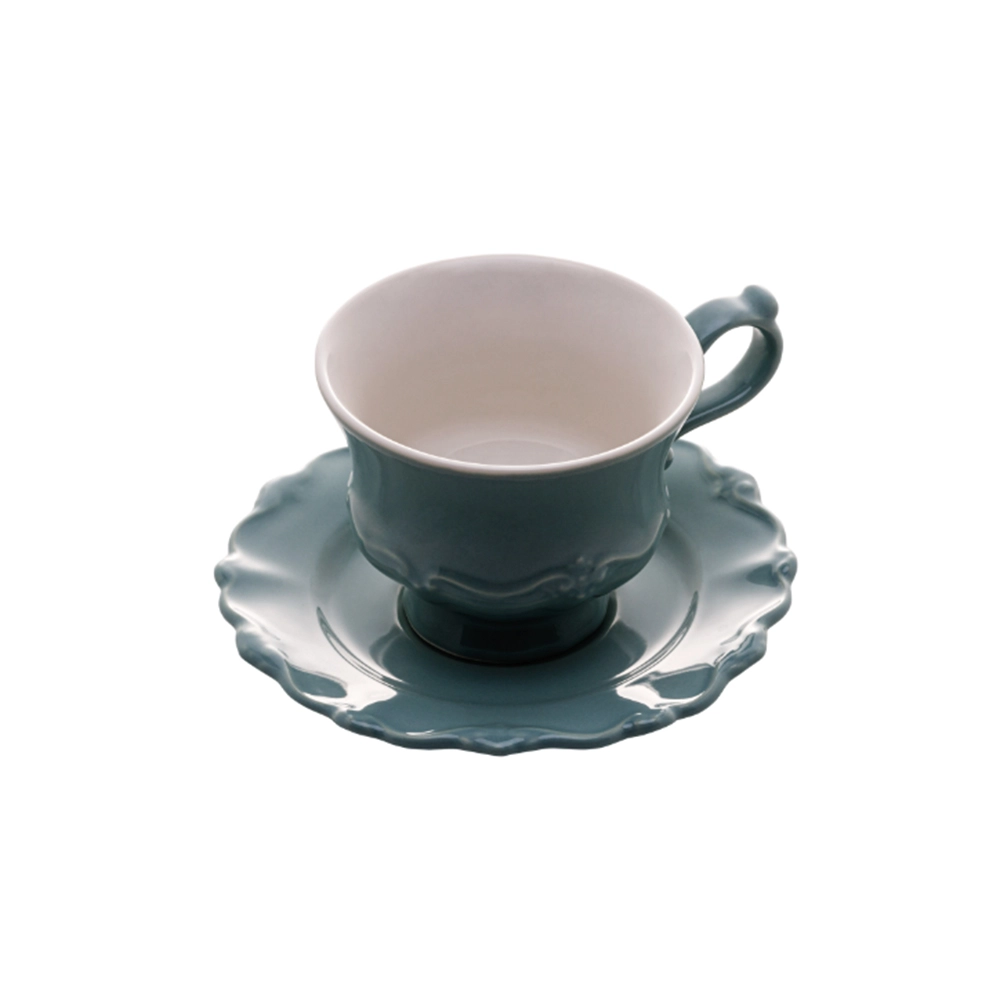 Jogo de Xicaras Para Cha Com Pires Wolff Fancy Menta 200 Ml - 6 Pecas