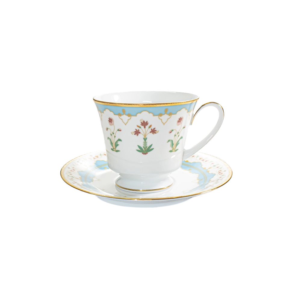 Jogo C/ 6 Xicaras Para Cha Noritake Royal Blossom 230 Ml  