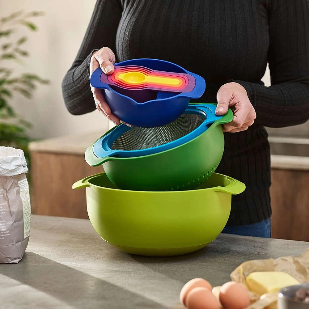 Kit de Tigelas e Xicaras Para Misturar Joseph Joseph Nest 9 Pecas