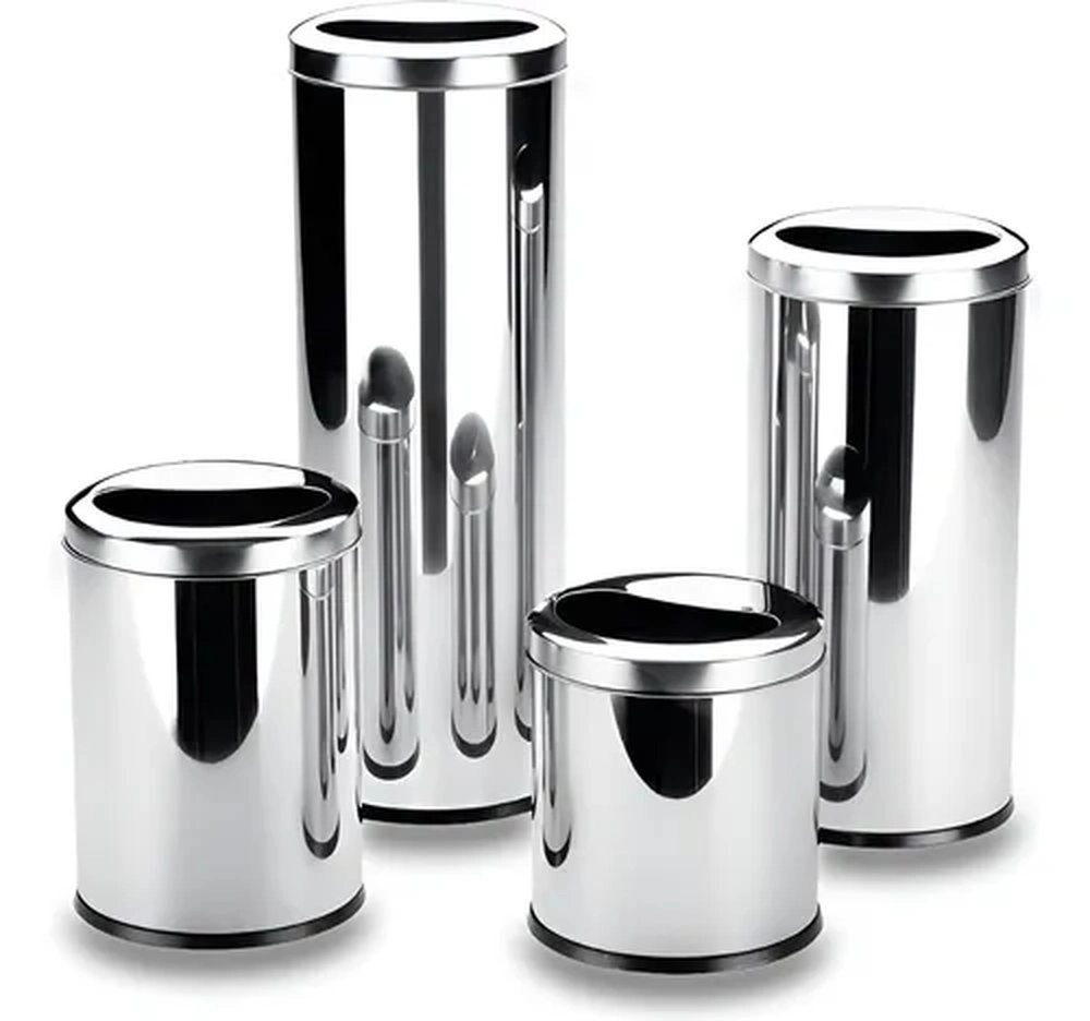 Lixeira C/ Tampa Basculante 1/2 Brinox Decorline 12 Litros Lixeira C/ Tampa Basculante 1/2 Brinox Decorline 12 Litros