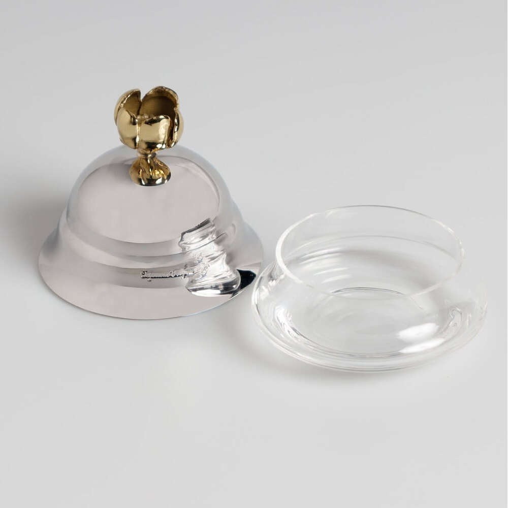 Manteigueira Orfèvrerie Royale Flor Aço Inox