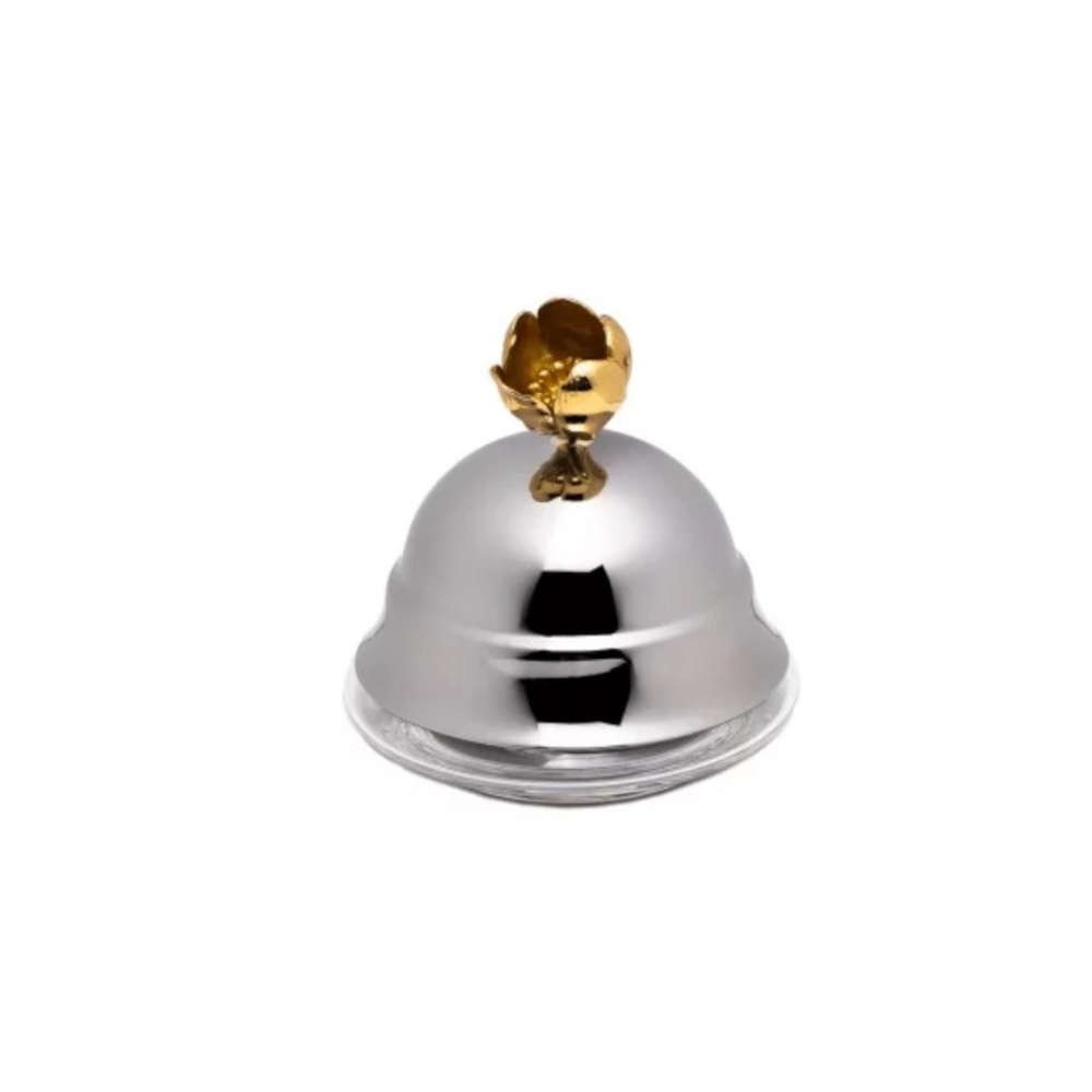 Manteigueira Orfèvrerie Royale Flor Aço Inox