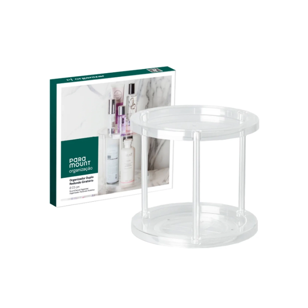 Organizador Giratório Redondo Duplo Paramount Diamond 20 X 23 Cm Organizador Giratório Redondo Duplo Paramount Diamond 20 X 23 Cm