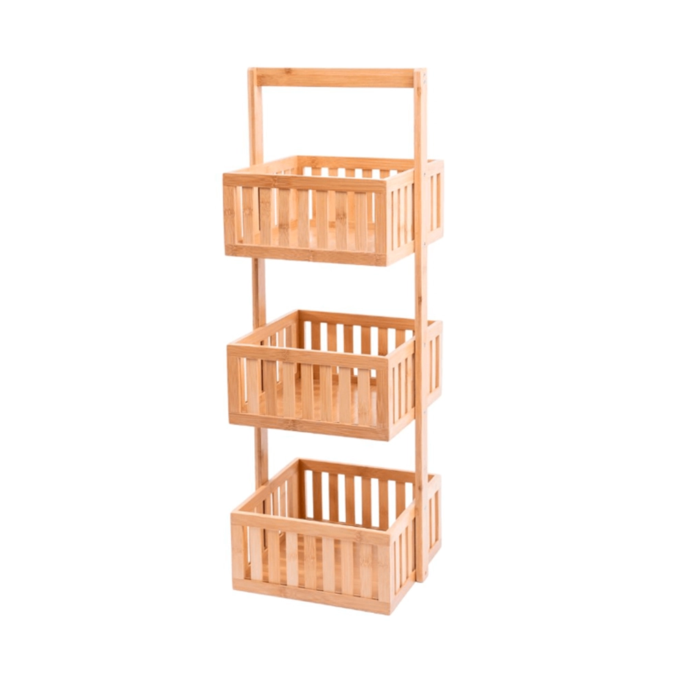 Organizador Multiuso 3 Andares Ripado Oikos Bambu 82,6 Cm Organizador Multiuso 3 Andares Ripado Oikos Bambu 82,6 Cm