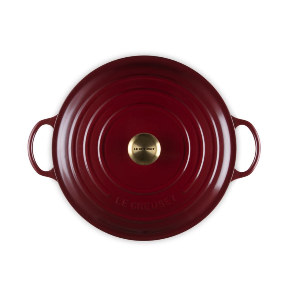 Panela Marmita Le Creuset Signature 28 Cm - Pegador Dourado Panela Marmita Le Creuset Signature 28 Cm - Pegador Dourado