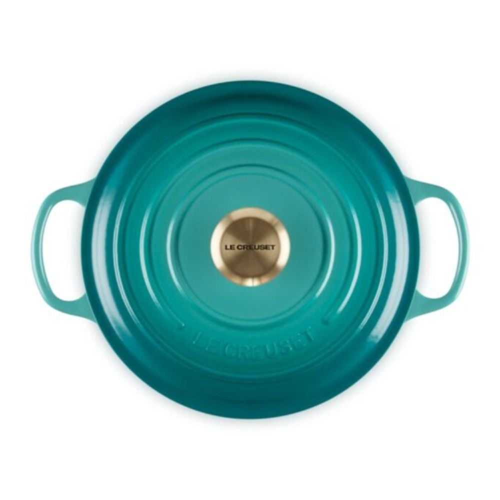Panela Redonda Le Creuset Signature 20 Cm - Pegador Dourado