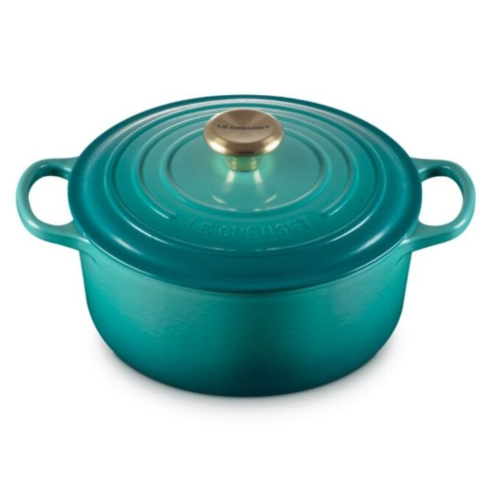 Panela Redonda Le Creuset Signature 20 Cm - Pegador Dourado