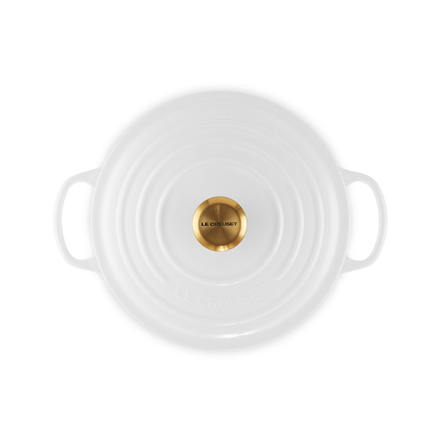 Panela Redonda Le Creuset Signature 20 Cm - Pegador Dourado