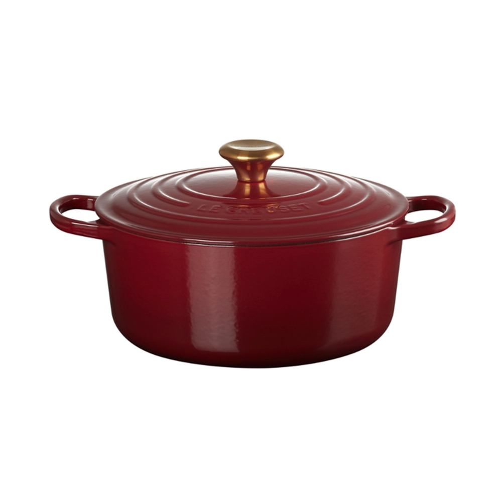 Panela Redonda Le Creuset Signature 22 Cm - Pegador Dourado