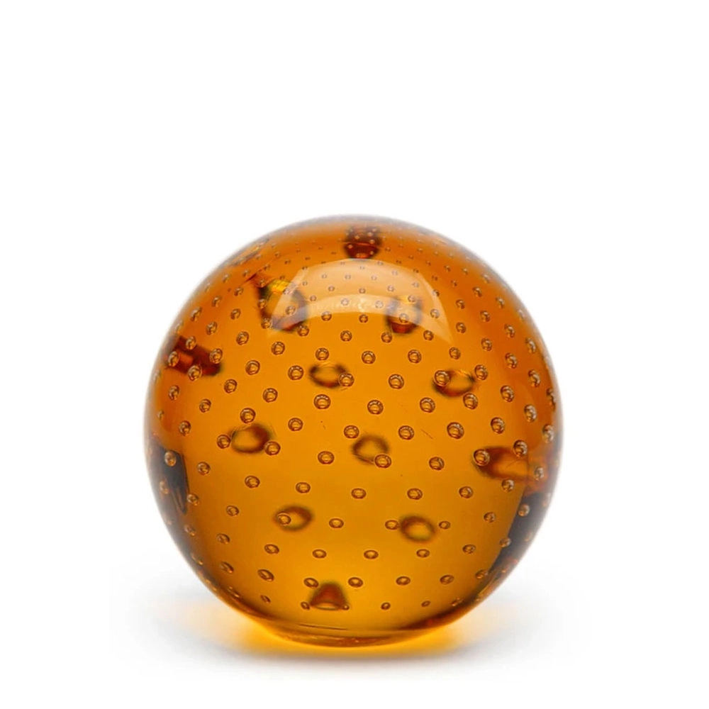 Peso Decorativo Bola G Cristal Ambar 9 Cm – Ca D’oro Peso Decorativo Bola G Cristal Ambar 9 Cm – Ca D’oro
