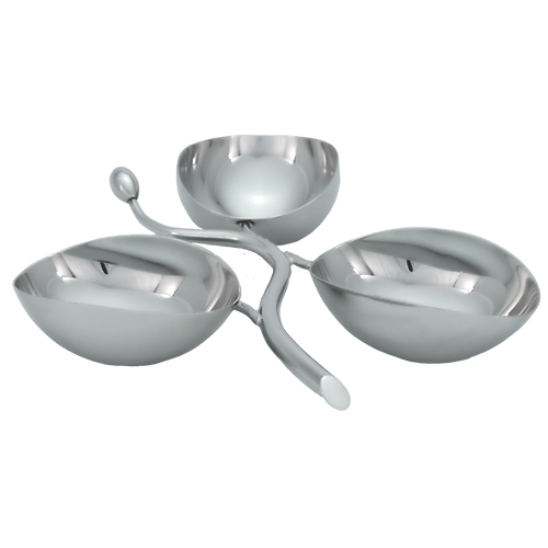 Petisqueira 3 Folhas Pequena Orfevrerie Royale