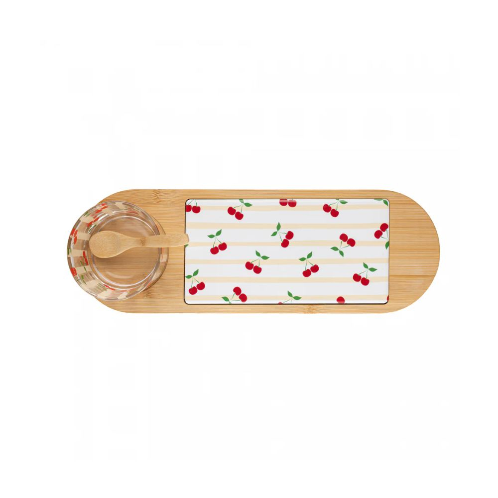Petisqueira C/ 4 Pecas Com Bambu Lyor Cherry 36 Cm Petisqueira C/ 4 Pecas Com Bambu Lyor Cherry 36 Cm