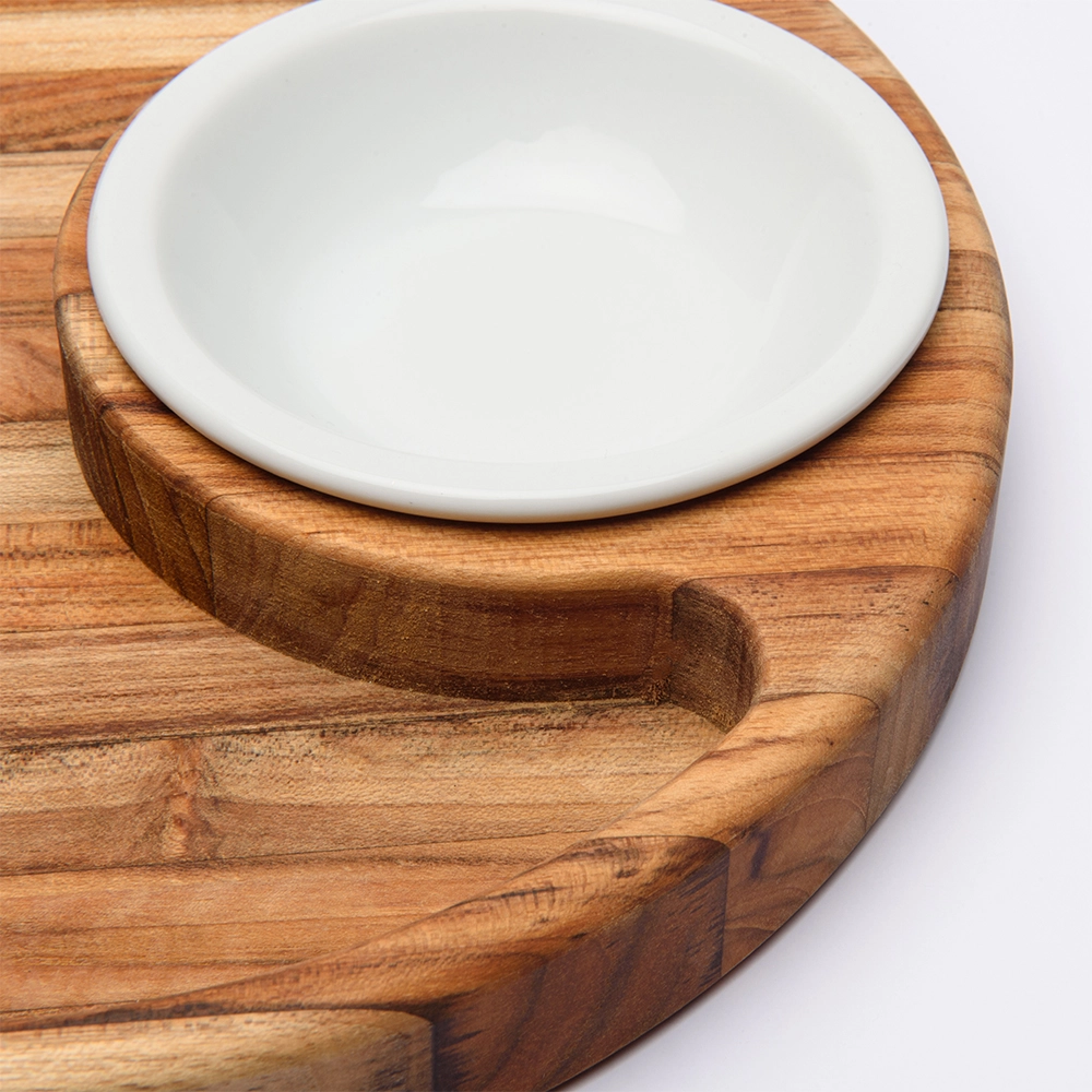 Petisqueira Redonda Com Mini Bowl Monte Novo Halden 30,5 Cm