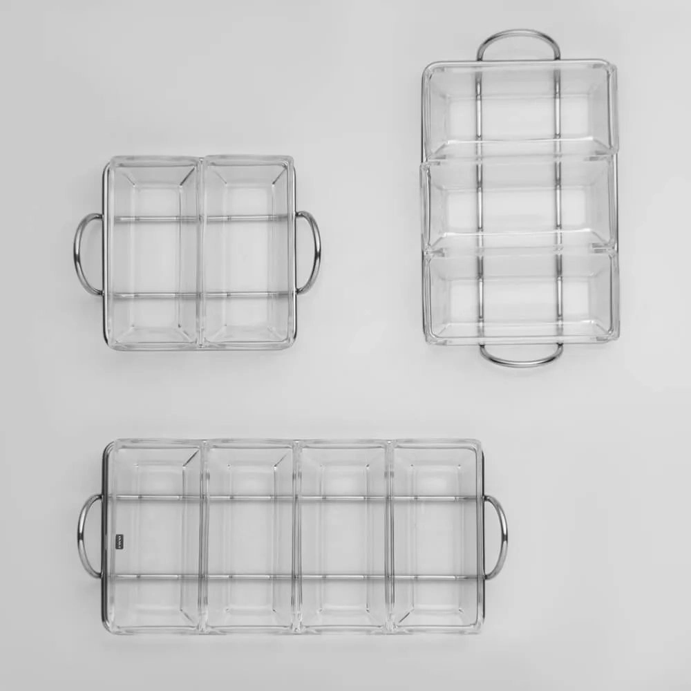 Porta Aperitivo Duplo Riva Lucca Aco Inox 16 X 13 X 4,5 Cm Porta Aperitivo Duplo Riva Lucca Aco Inox 16 X 13 X 4,5 Cm