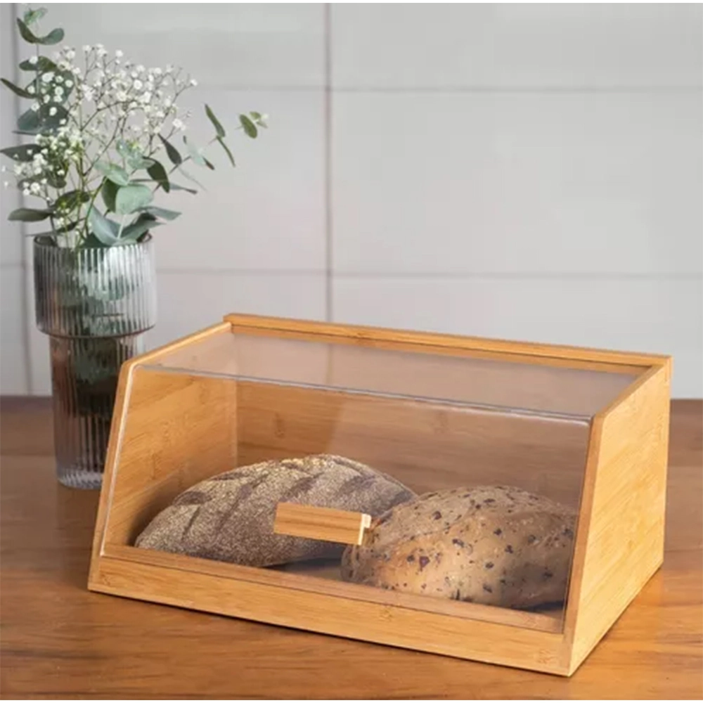 Porta Pão Com Tampa Oikos Bambu 15 X 21,5 X 35 Cm