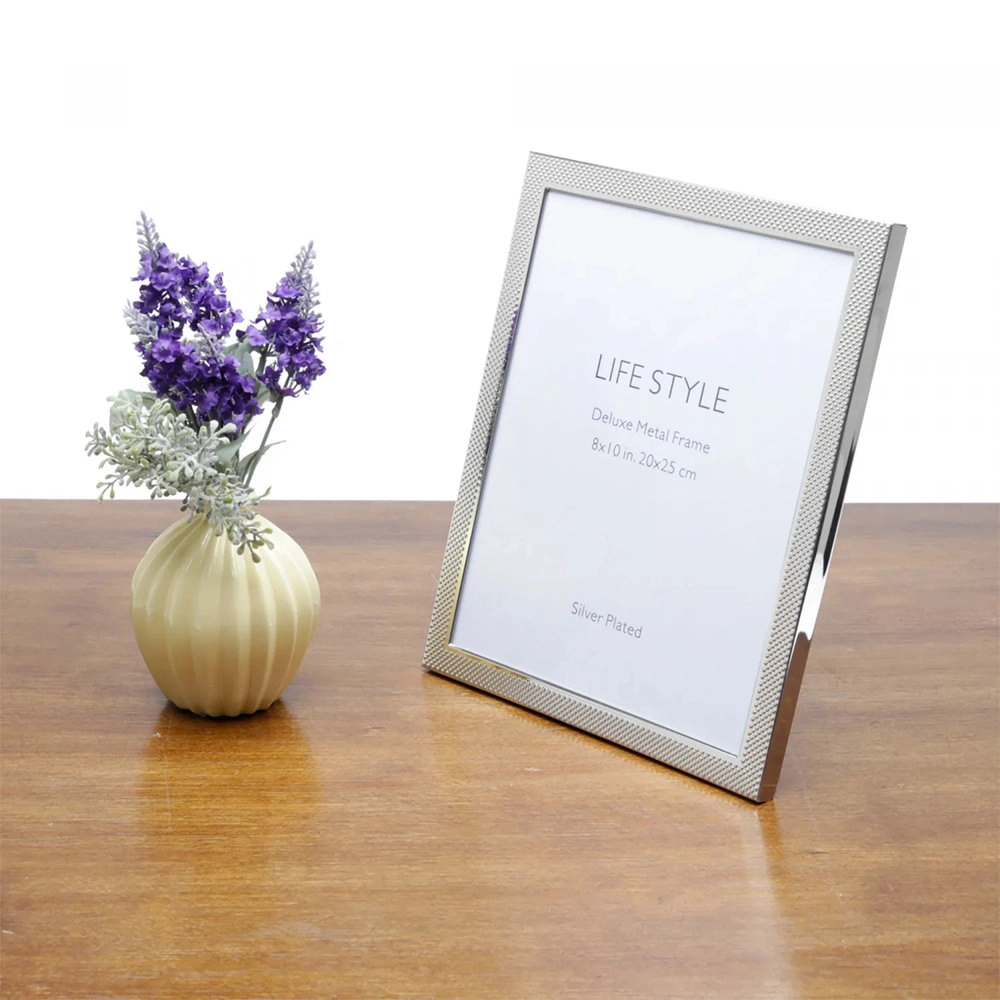 Porta-retrato de Aco Chess Prata 20cm X 25cm - Wolff Porta-retrato de Aco Chess Prata 20cm X 25cm - Wolff