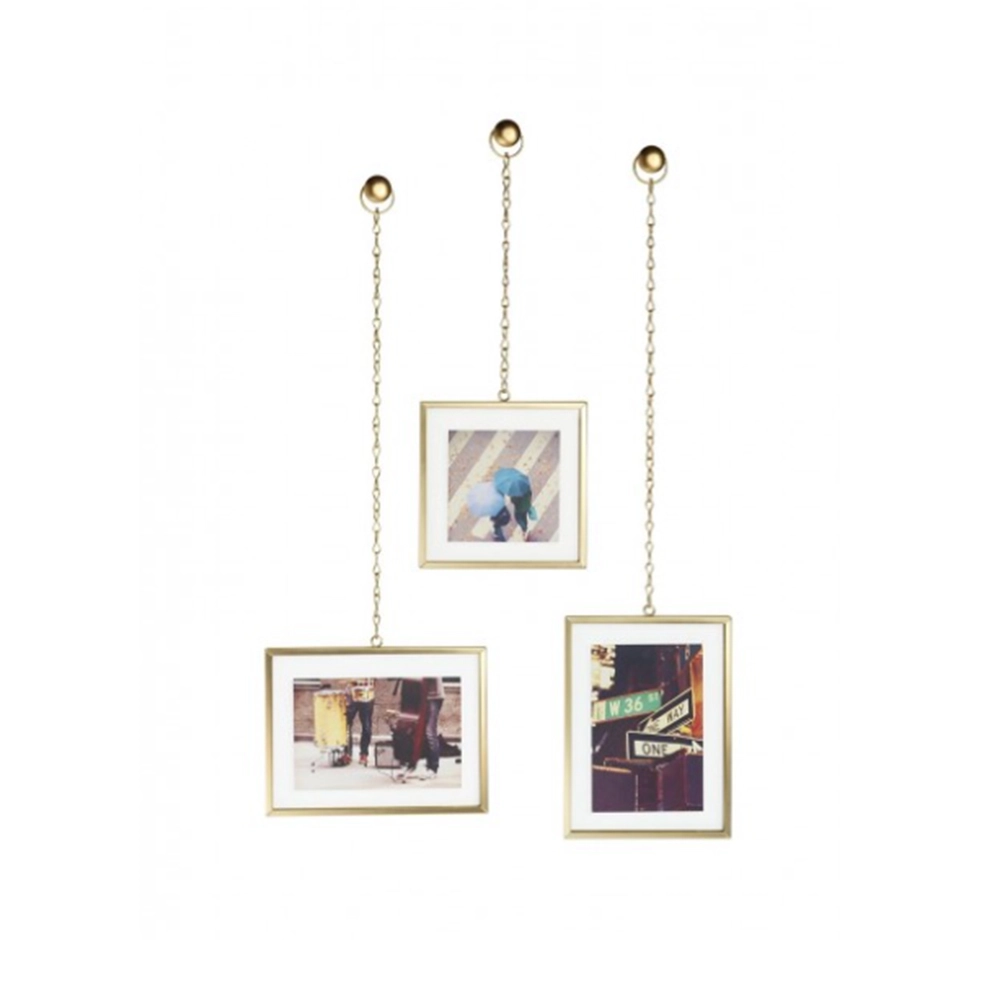 Porta Retrato de Parede Umbra Fotochain 20 X 25 Cm - 3 Peças Porta Retrato de Parede Umbra Fotochain 20 X 25 Cm - 3 Peças