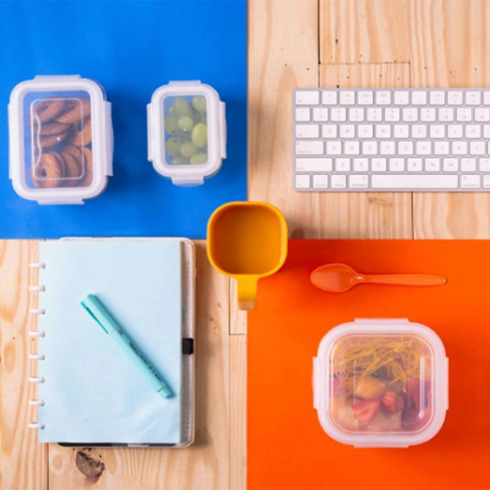 Pote Quadrado Com Tampa Oikos 520 Ml Pote Quadrado Com Tampa Oikos 520 Ml