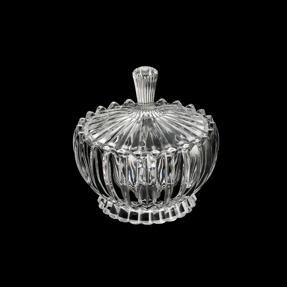 Potiche Decorativo de Cristal Com Tampa Geneva 11cm X 11cm - Wolff