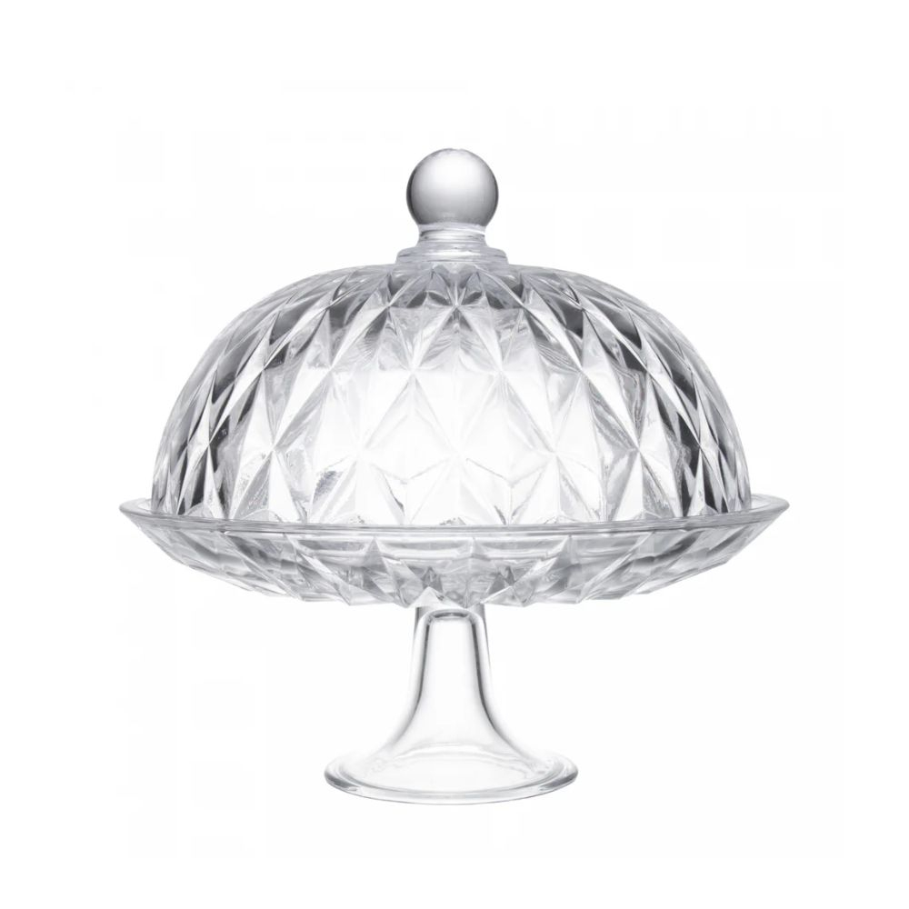 Prato P/ Bolo Com Pe Diamond 25 Cm