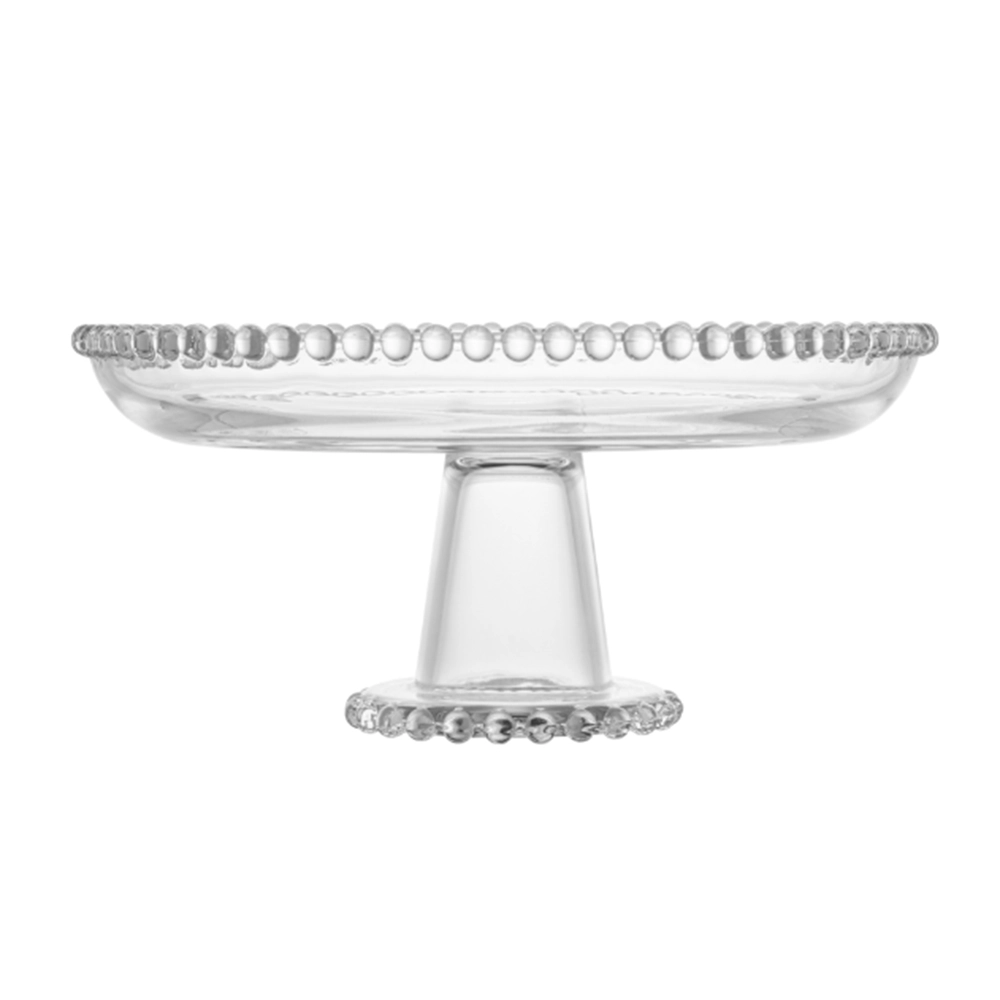 Prato Para Bolo Com Pé Wolff Pearl 9 X 20 Cm Prato Para Bolo Com Pé Wolff Pearl 9 X 20 Cm