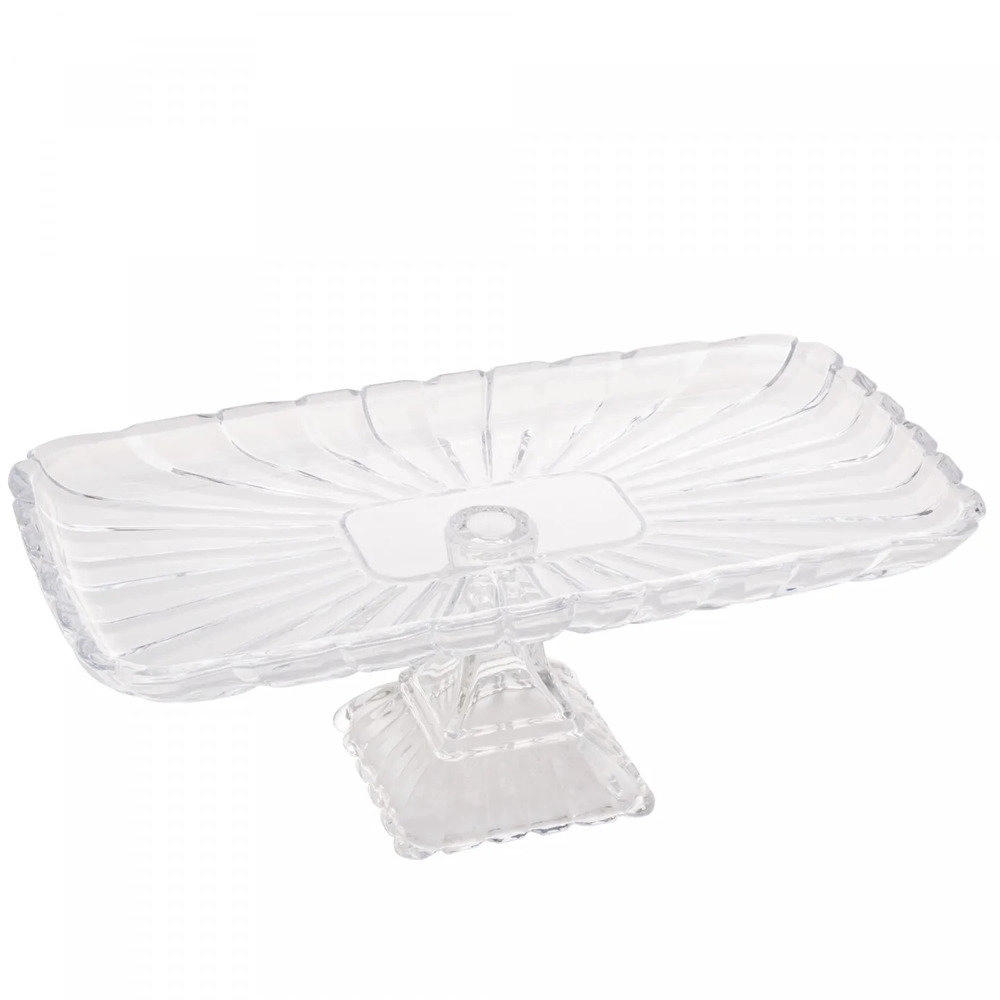 Prato Para Bolo Lyor Quadratta 36,5 X 17 X 14 Cm