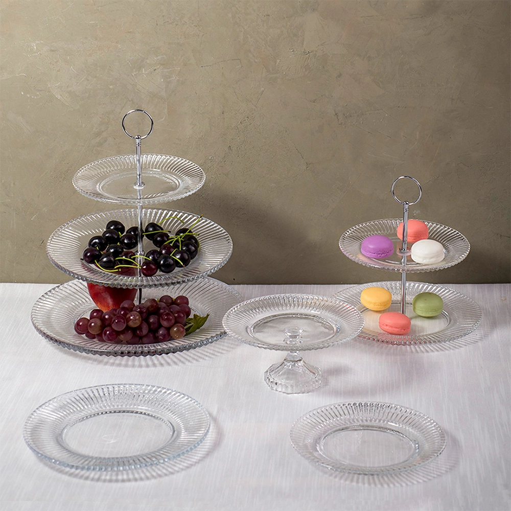 Prato Para Doces 2 Andares Lyor Renaissance 18,5 X 22,5 Cm e 24 Cm