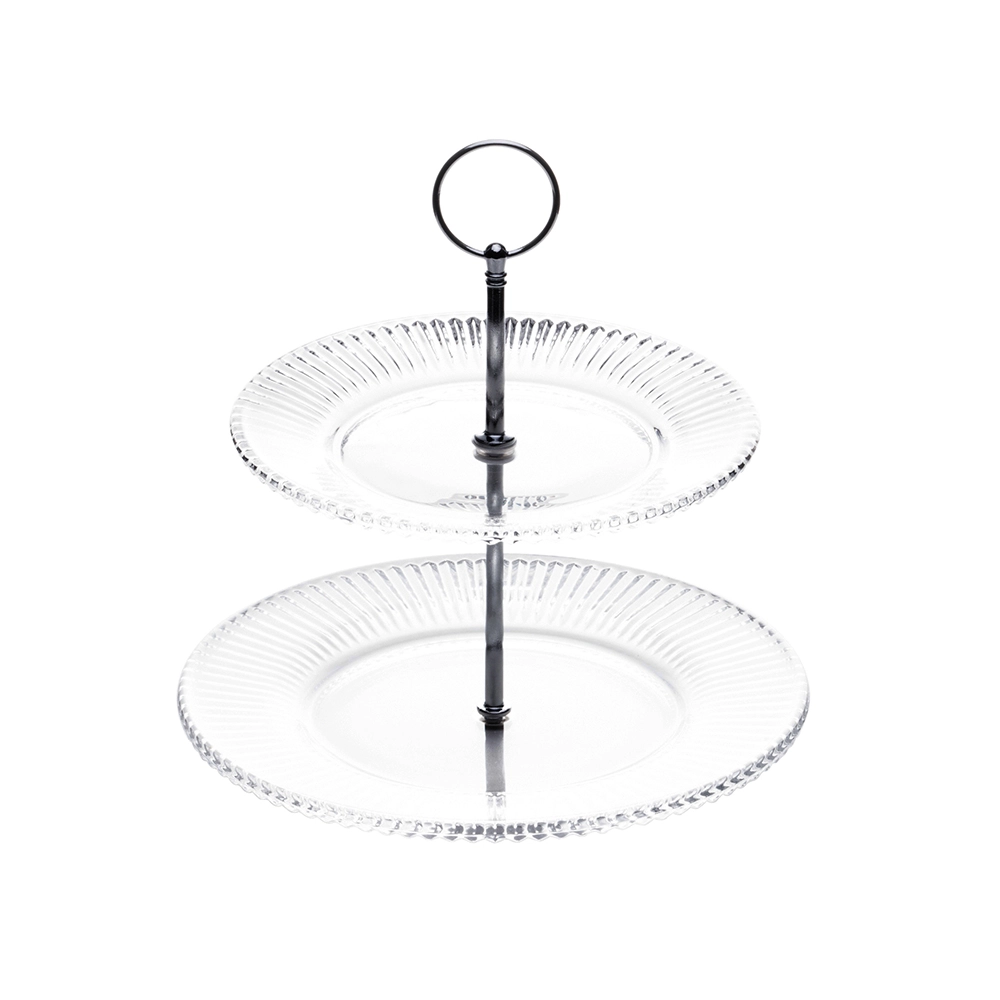 Prato Para Doces 2 Andares Lyor Renaissance 18,5 X 22,5 Cm e 24 Cm