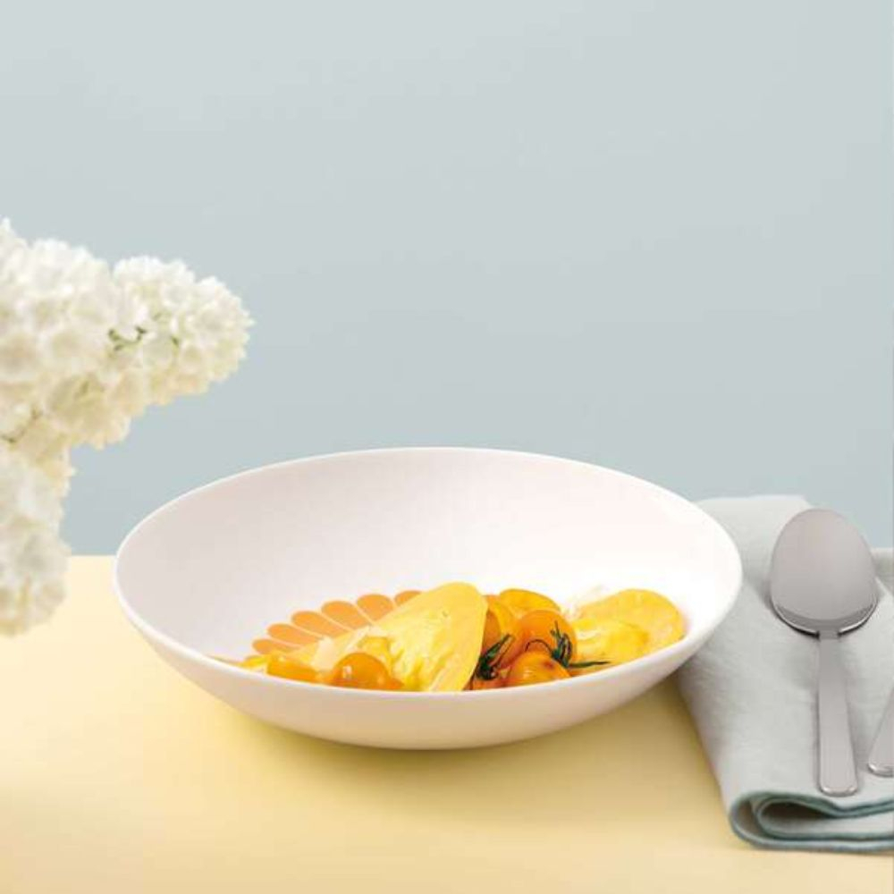 Prato Para Massa Villeroy e Boch Fleur Amarelo 24 Cm Prato Para Massa Villeroy e Boch Fleur Amarelo 24 Cm