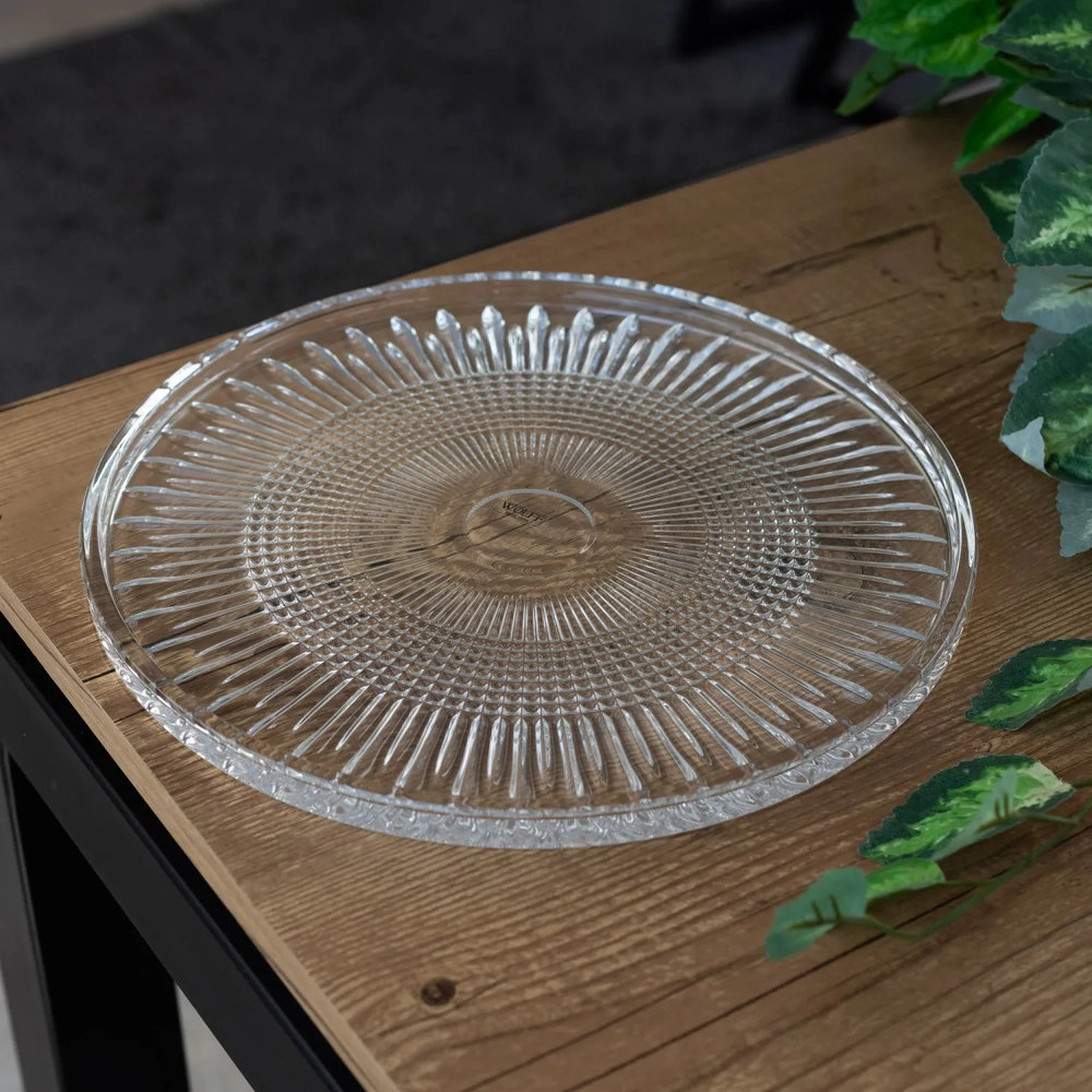 Prato Para Servir Wolff Queen Transparente 32 Cm