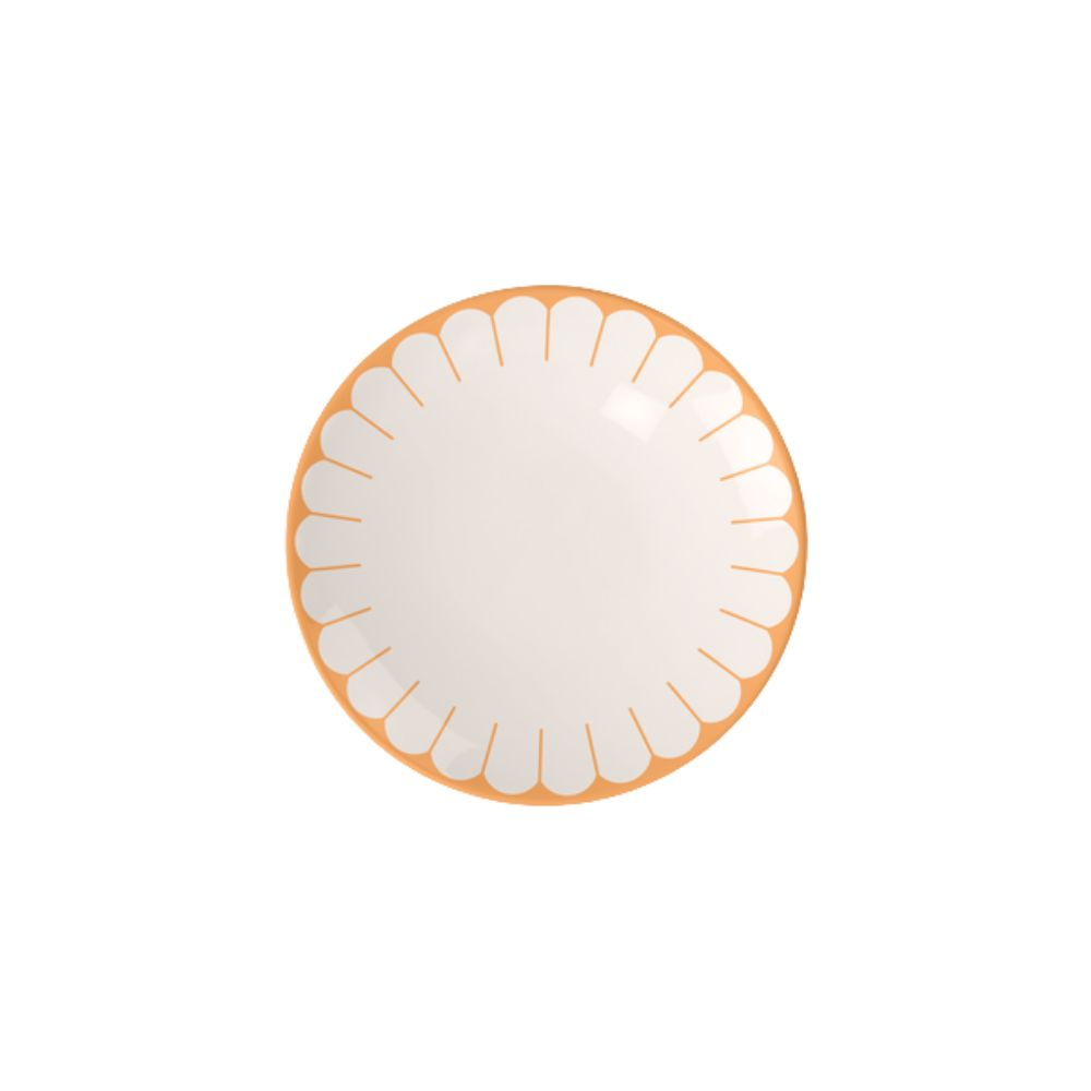 Prato Para Sobremesa Villeroy e Boch Fleur Amarelo 21 Cm Prato Para Sobremesa Villeroy e Boch Fleur Amarelo 21 Cm