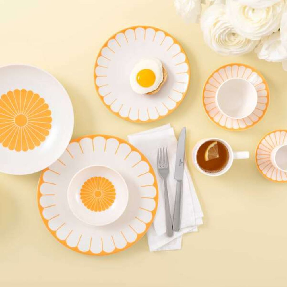 Prato Para Sobremesa Villeroy e Boch Fleur Amarelo 21 Cm Prato Para Sobremesa Villeroy e Boch Fleur Amarelo 21 Cm